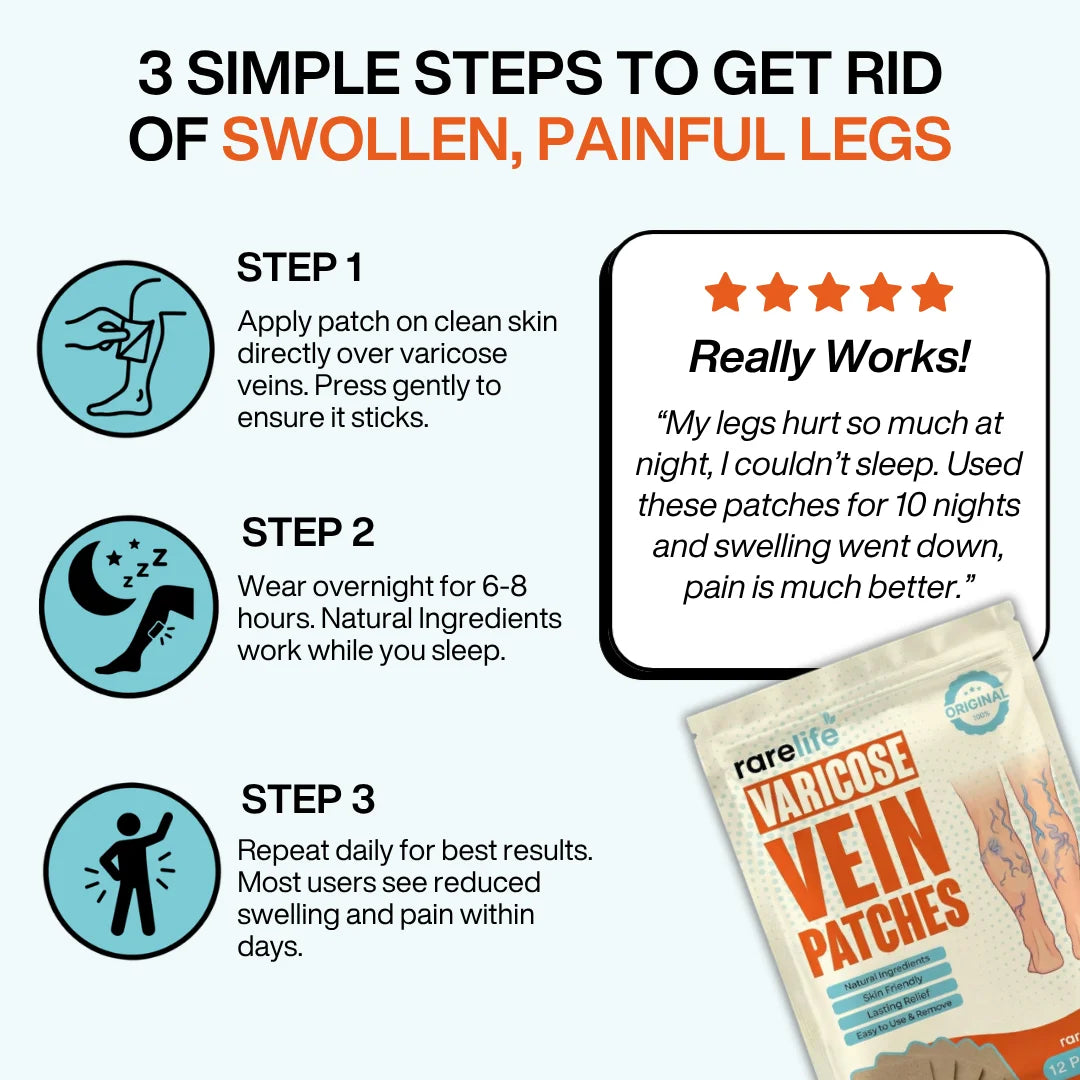 The Original Varicose Vein Relief Patches by RareLife